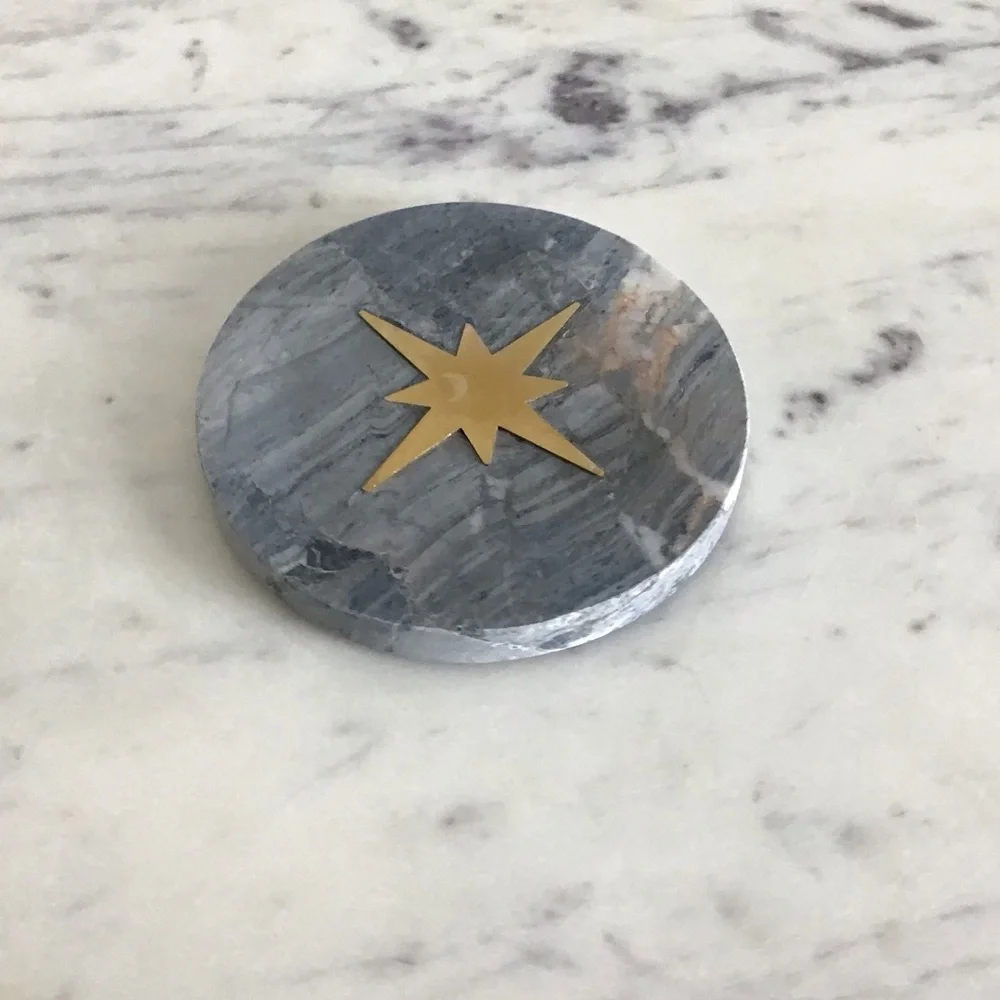 Anthropologie Catherine Martin Starry Night Marble Coaster New With Tag